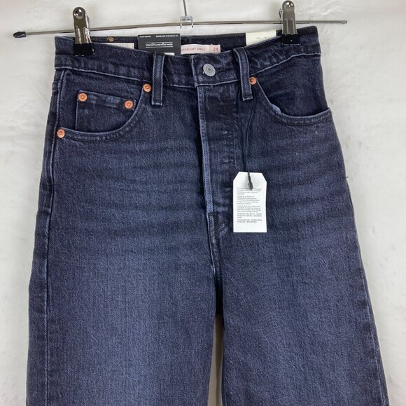 NWT Levis Womens 24x27 Ribcage Straight Ankle Premium Button Fly Jeans NEW - Picture 3 of 10